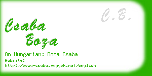 csaba boza business card